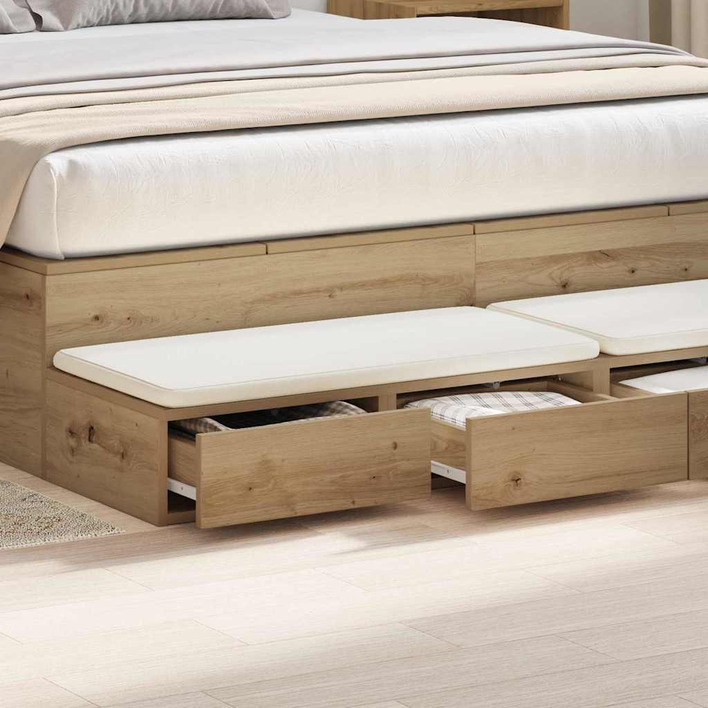 Bettschubladen Artisan-Eiche 160 x 36.5 x 16.5 cm Holzwerkstoff
